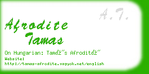 afrodite tamas business card